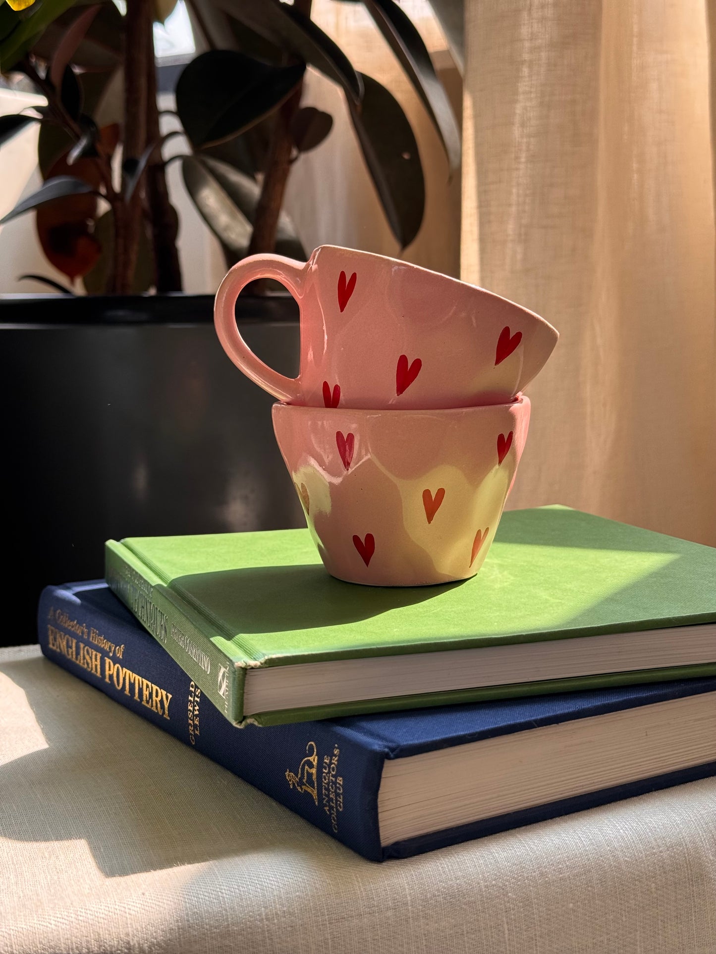 Pink heart mug