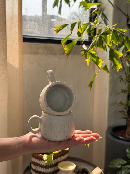 Grey speckled mug
