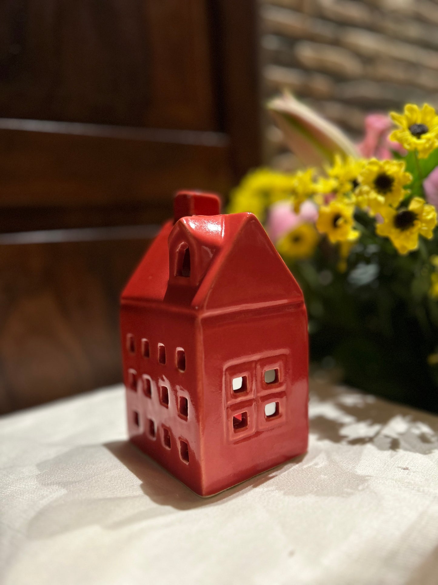 Red House Candleholder